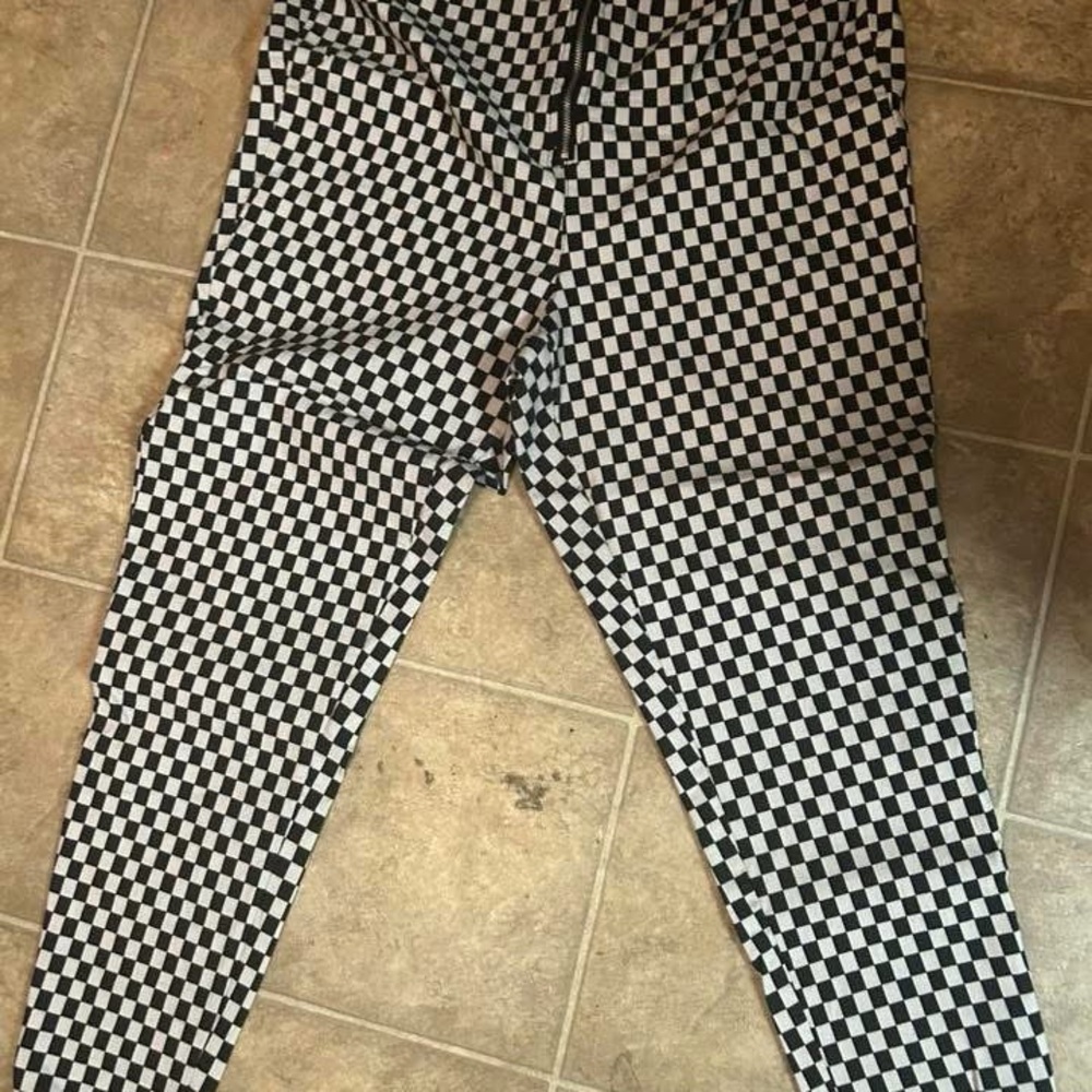 Rue21 Black and White Checkered Leggings